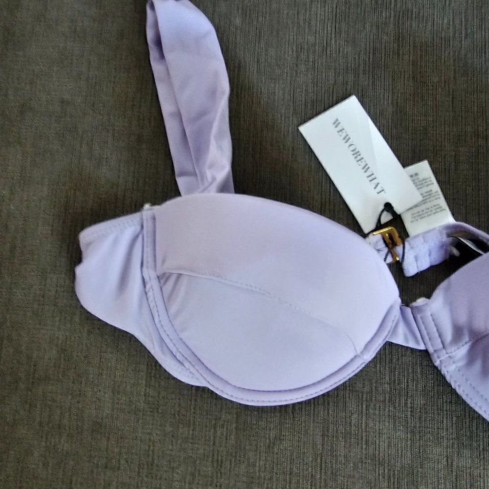 Weworewhat Women's Purple Wide Strap Underwire Bikini Top Size XL - Picture 5 of 9